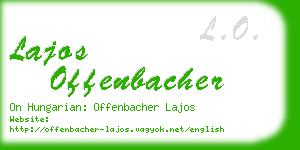 lajos offenbacher business card